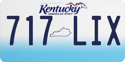KY license plate 717LIX