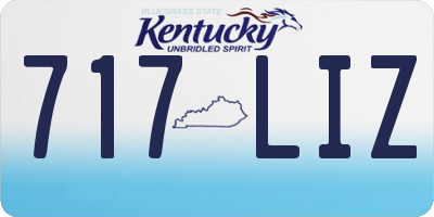 KY license plate 717LIZ