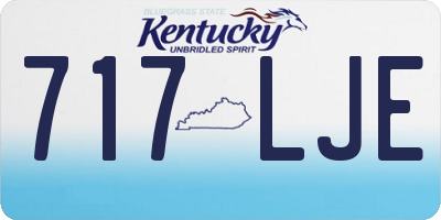 KY license plate 717LJE