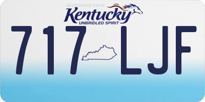 KY license plate 717LJF