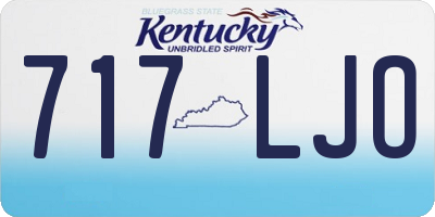 KY license plate 717LJO