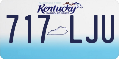 KY license plate 717LJU