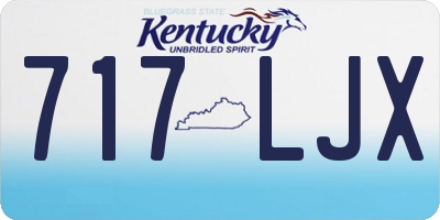 KY license plate 717LJX