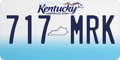 KY license plate 717MRK