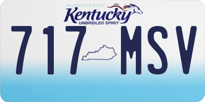 KY license plate 717MSV