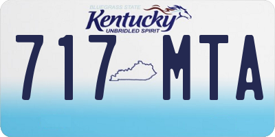 KY license plate 717MTA