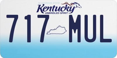 KY license plate 717MUL