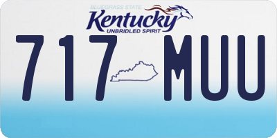 KY license plate 717MUU