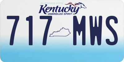 KY license plate 717MWS