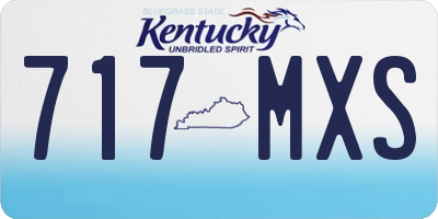 KY license plate 717MXS