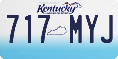 KY license plate 717MYJ