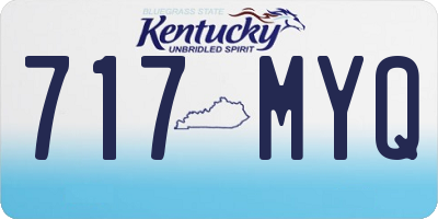 KY license plate 717MYQ