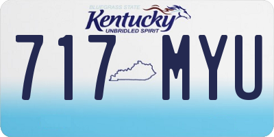 KY license plate 717MYU