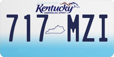 KY license plate 717MZI