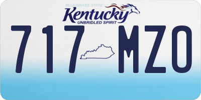 KY license plate 717MZO