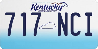 KY license plate 717NCI