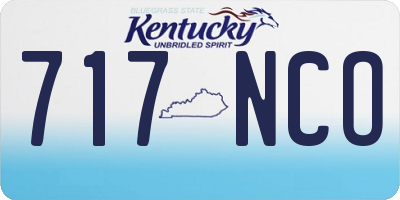 KY license plate 717NCO