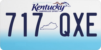 KY license plate 717QXE