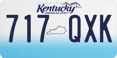 KY license plate 717QXK