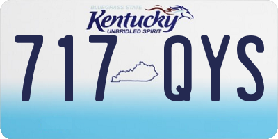 KY license plate 717QYS
