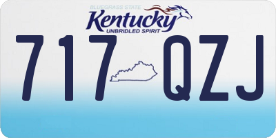 KY license plate 717QZJ