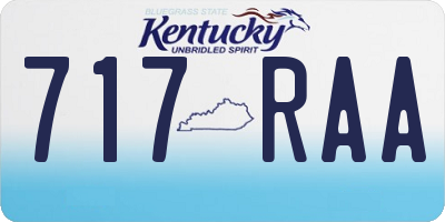 KY license plate 717RAA