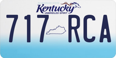 KY license plate 717RCA