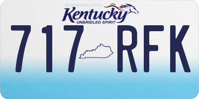 KY license plate 717RFK