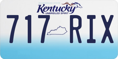 KY license plate 717RIX