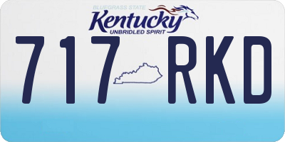 KY license plate 717RKD