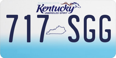 KY license plate 717SGG