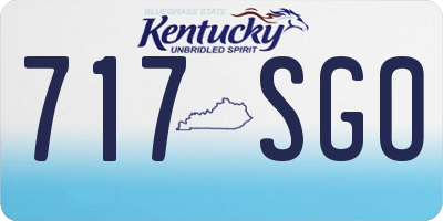 KY license plate 717SGO