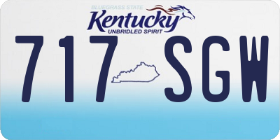 KY license plate 717SGW