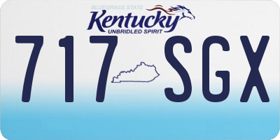 KY license plate 717SGX