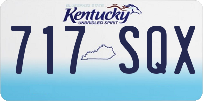 KY license plate 717SQX