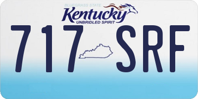KY license plate 717SRF