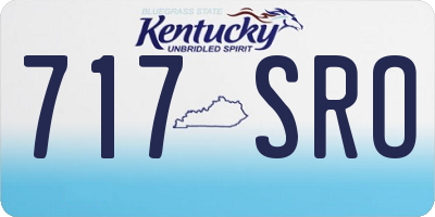 KY license plate 717SRO