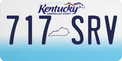 KY license plate 717SRV