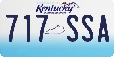 KY license plate 717SSA