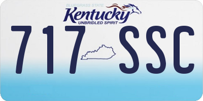 KY license plate 717SSC