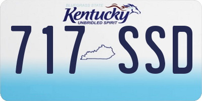 KY license plate 717SSD