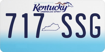 KY license plate 717SSG