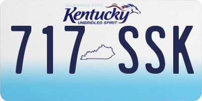 KY license plate 717SSK
