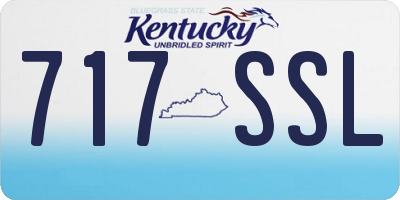 KY license plate 717SSL
