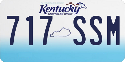 KY license plate 717SSM