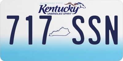 KY license plate 717SSN
