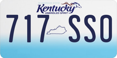 KY license plate 717SSO