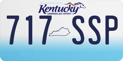 KY license plate 717SSP