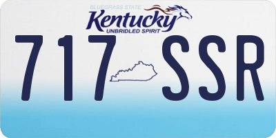 KY license plate 717SSR