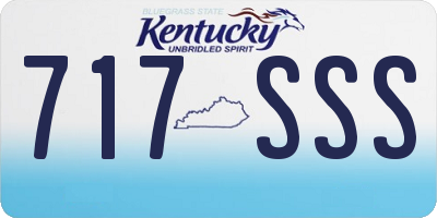 KY license plate 717SSS